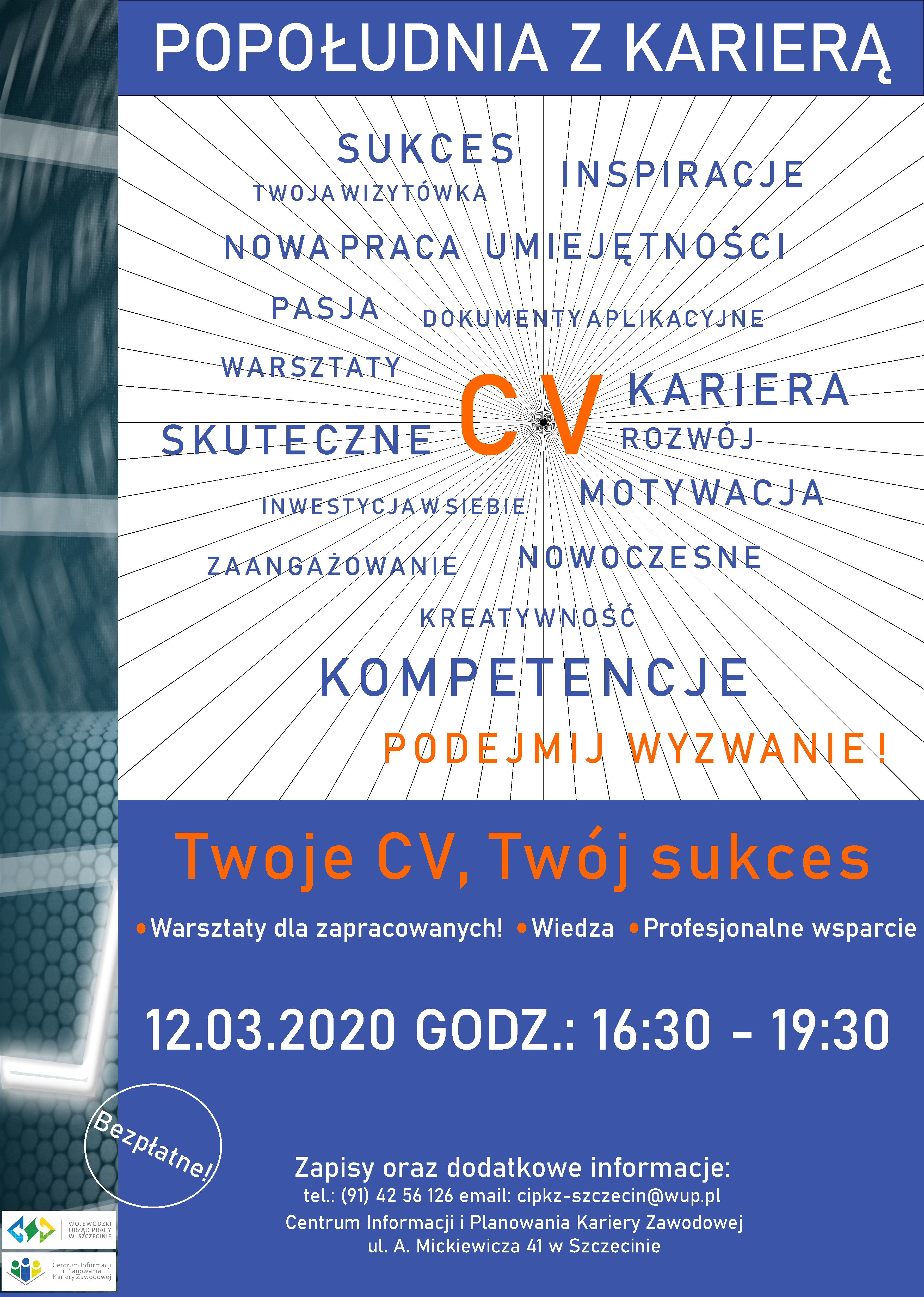 Popołudnia z karierą Twoje CV Twój sukces