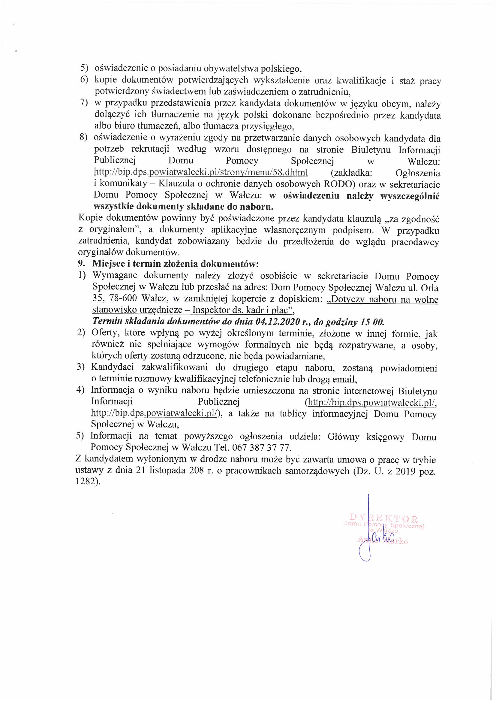 ogłoszenie o naborze