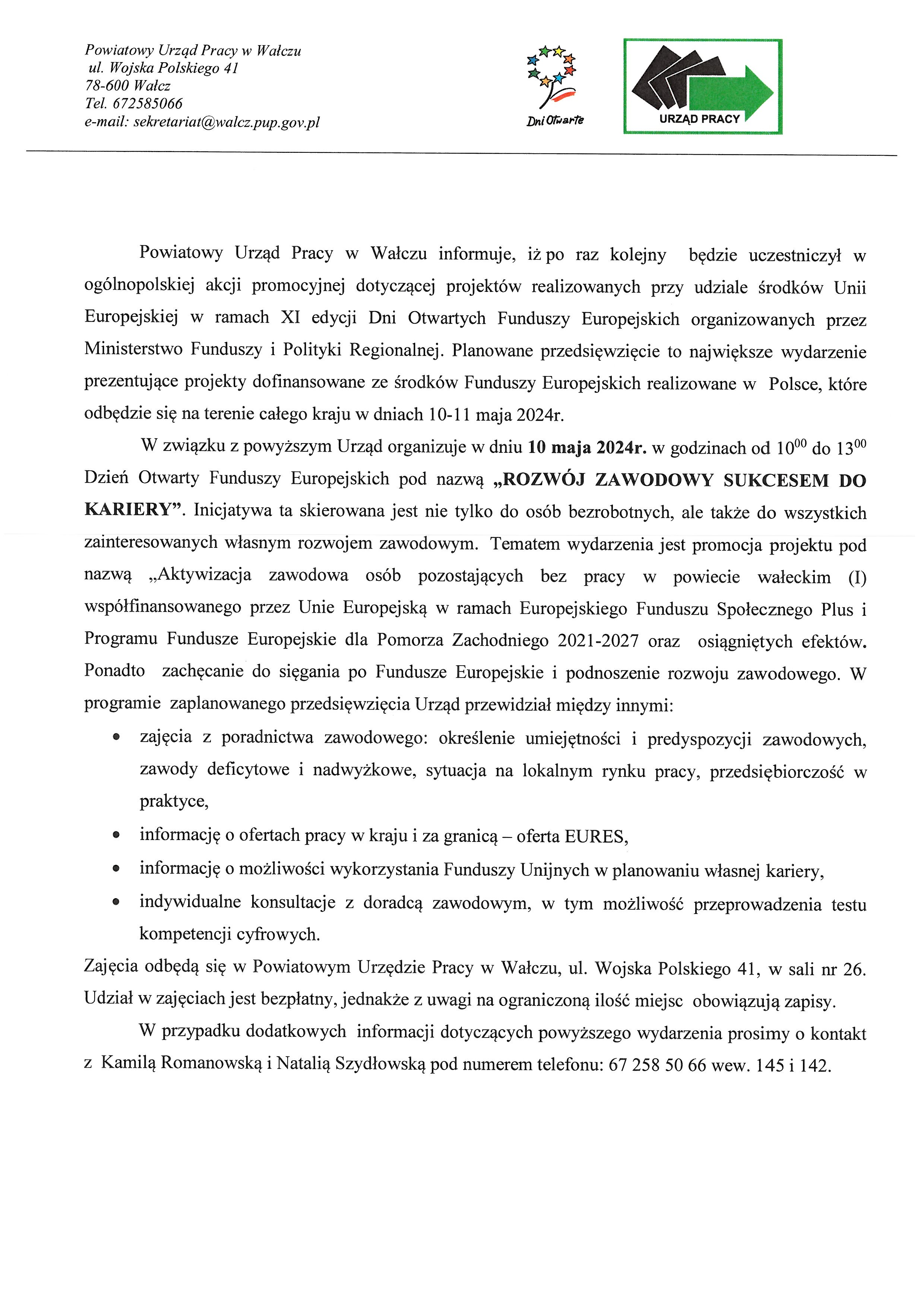 pismo dni otwartych